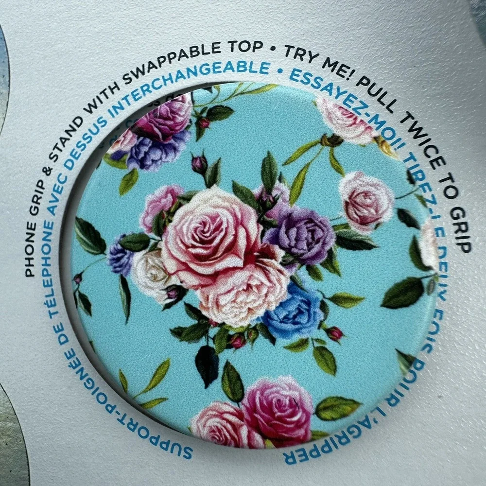 Popsockets Wild Rose Flower Swap Top‎ Holder PopGrip Phone Grip iPhone Samsung